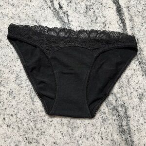 New Victoria’s Secret Sexy black Modal Cotton & Lace Bikini Panties VS XS
